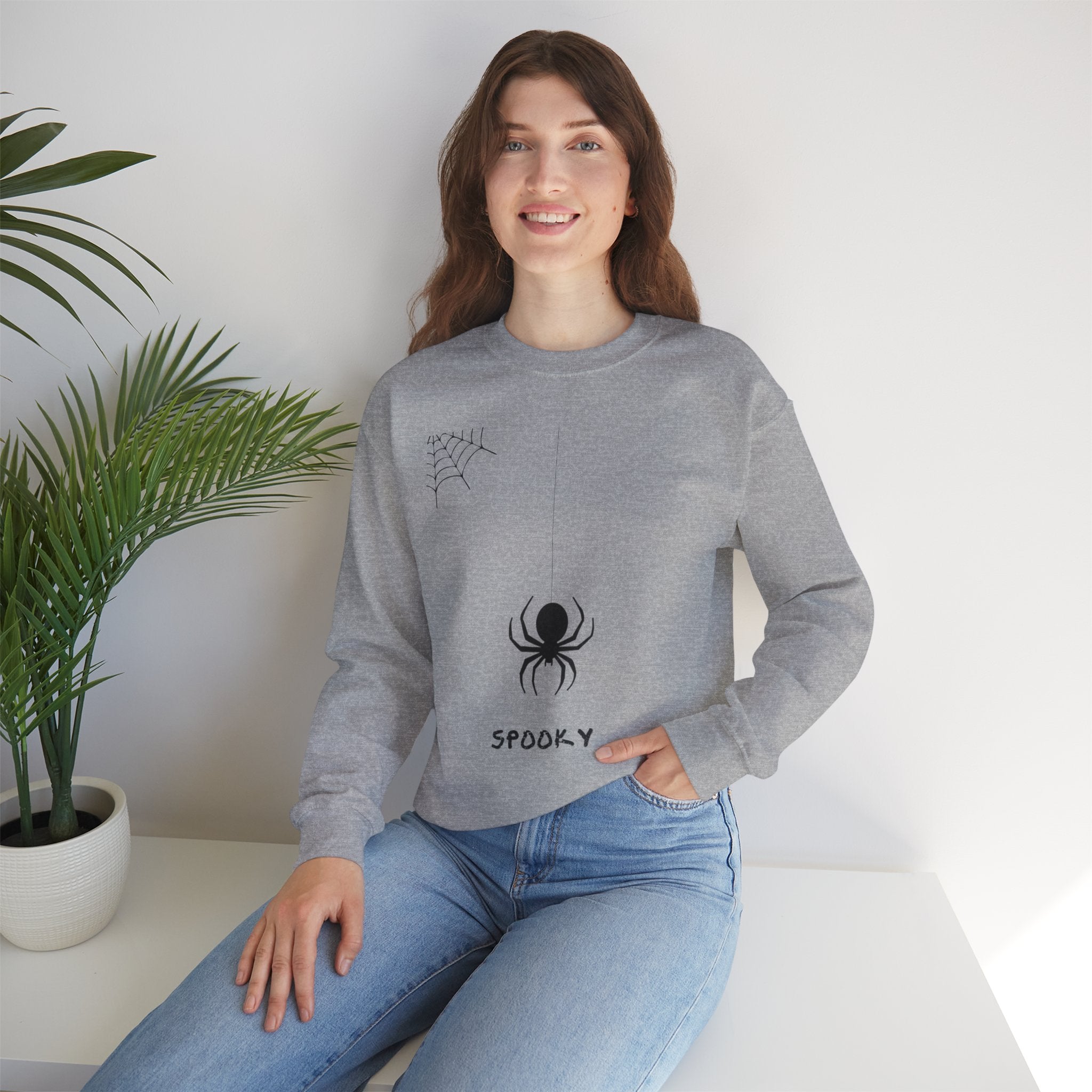 Spooky Spider Crewneck Sweatshirt | Halloween Gift