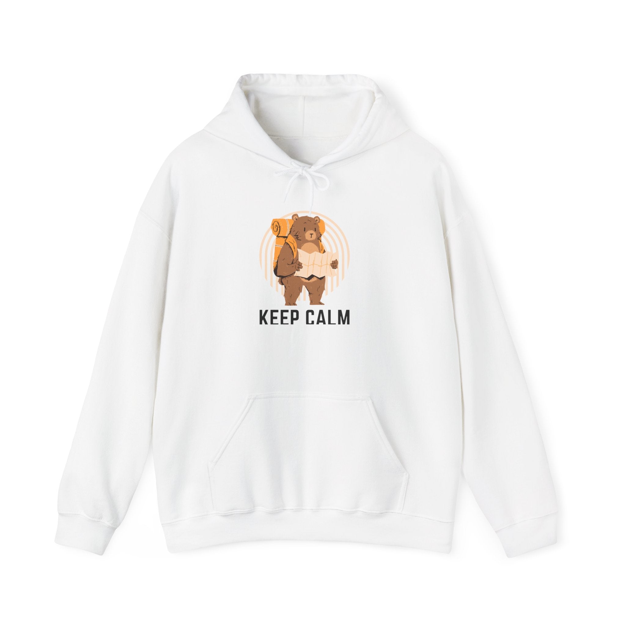 Keep Calm Bear Hoodie - Cozy Sweatshirt for Animal Lovers