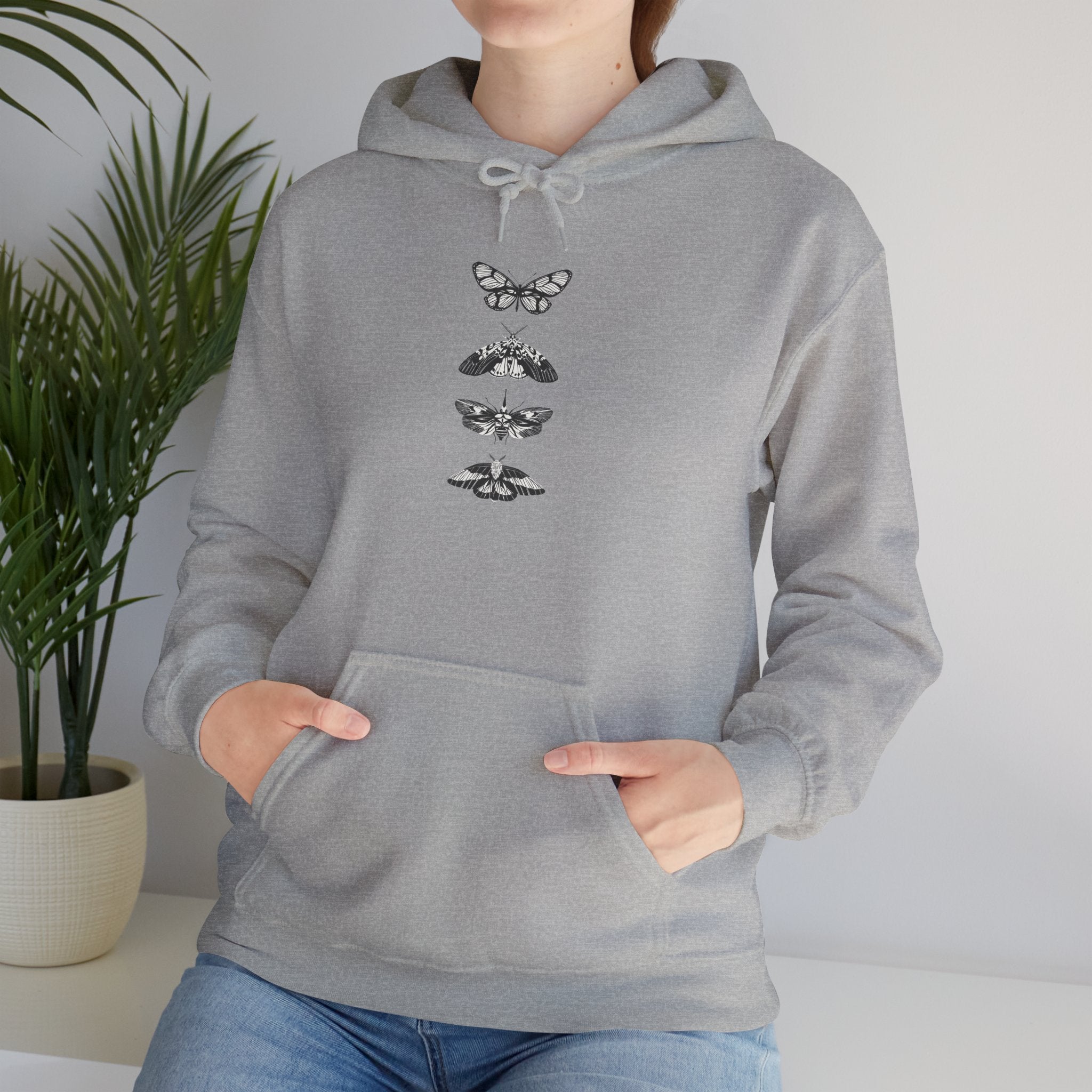 Vintage-Inspired Butterfly Sweatshirt, Cozy Hoodie
