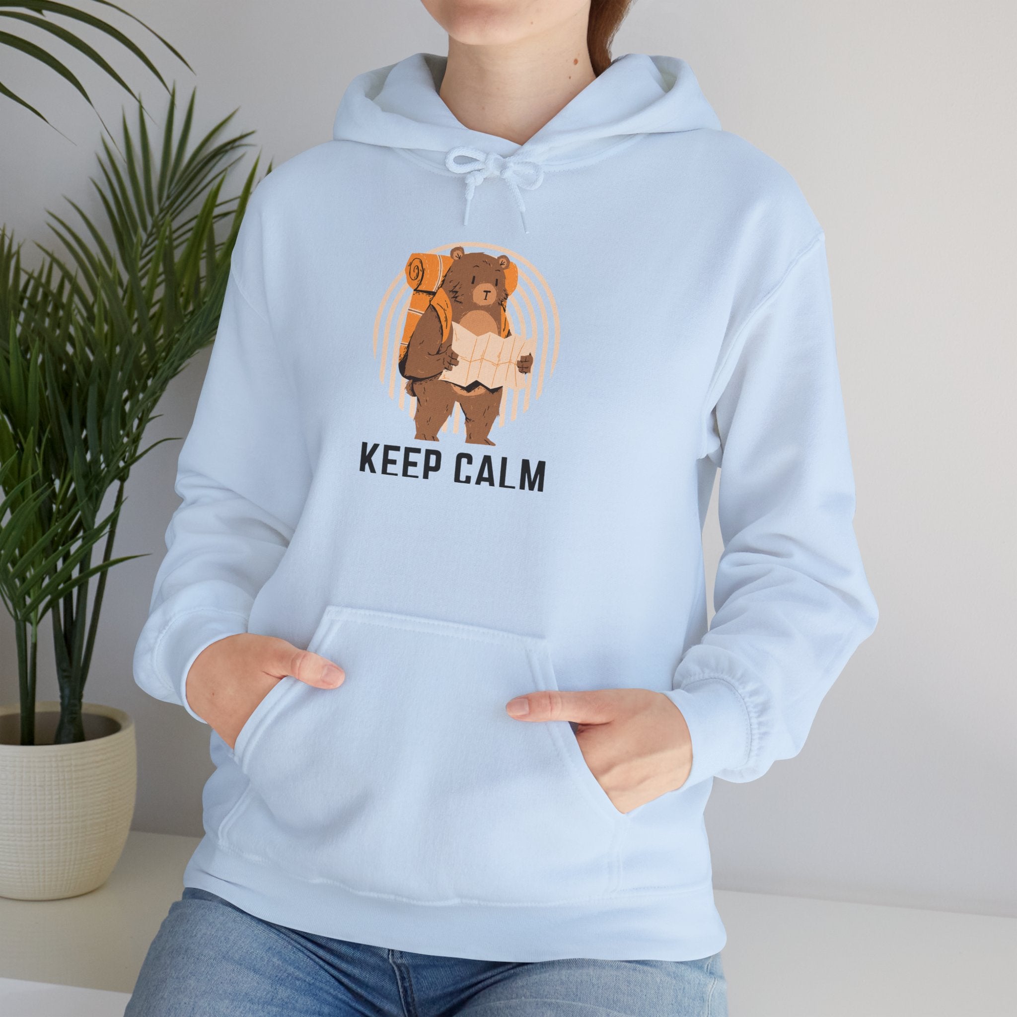 Keep Calm Bear Hoodie - Cozy Sweatshirt for Animal Lovers