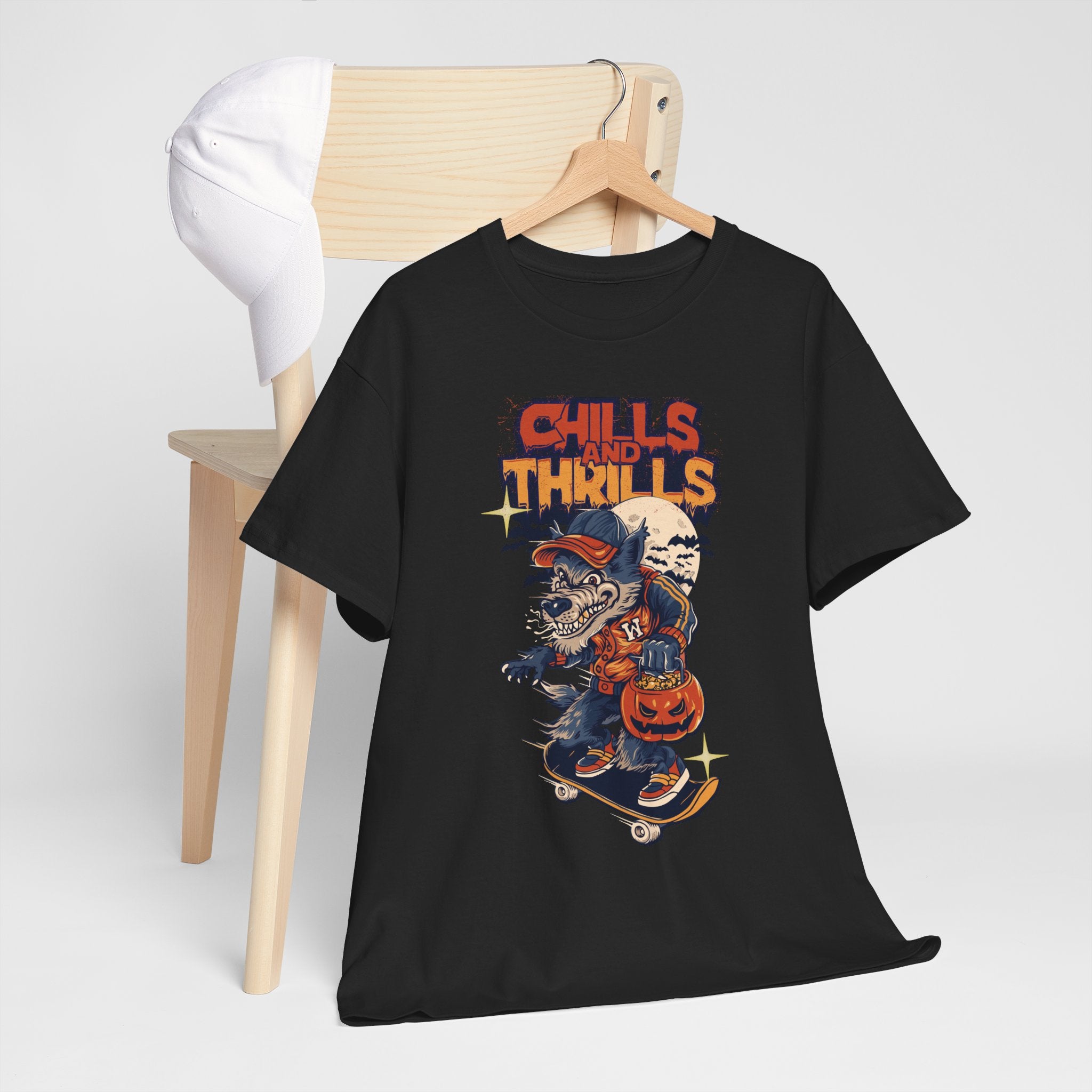 Spooky Skateboard Tee - Chills and Thrills