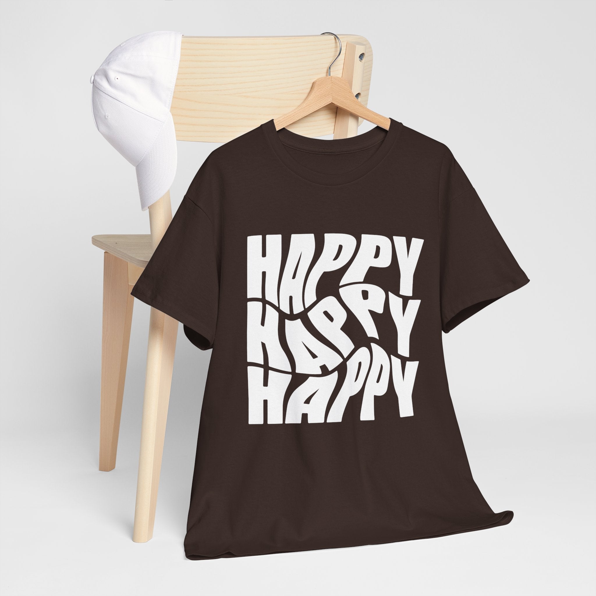 Happy Vibe Unisex Heavy Cotton Tee, Casual Wear