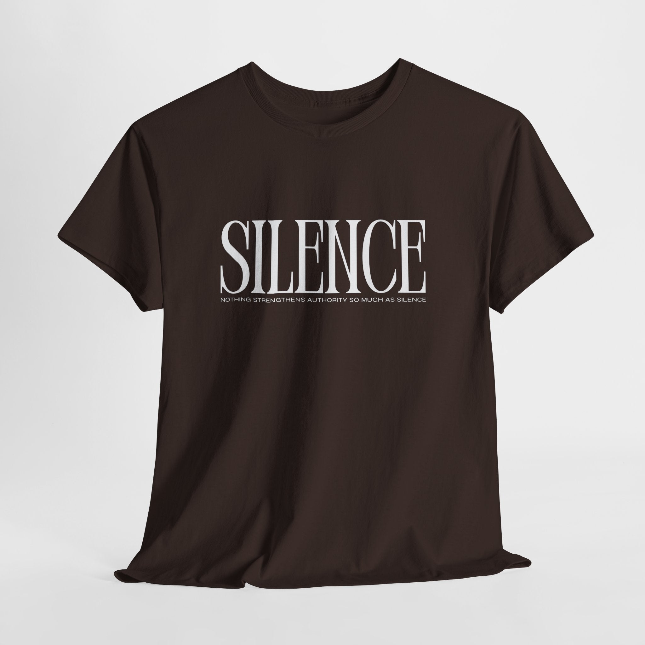 Silence Unisex Heavy Cotton Tee | Statement Tee, Gift for Him