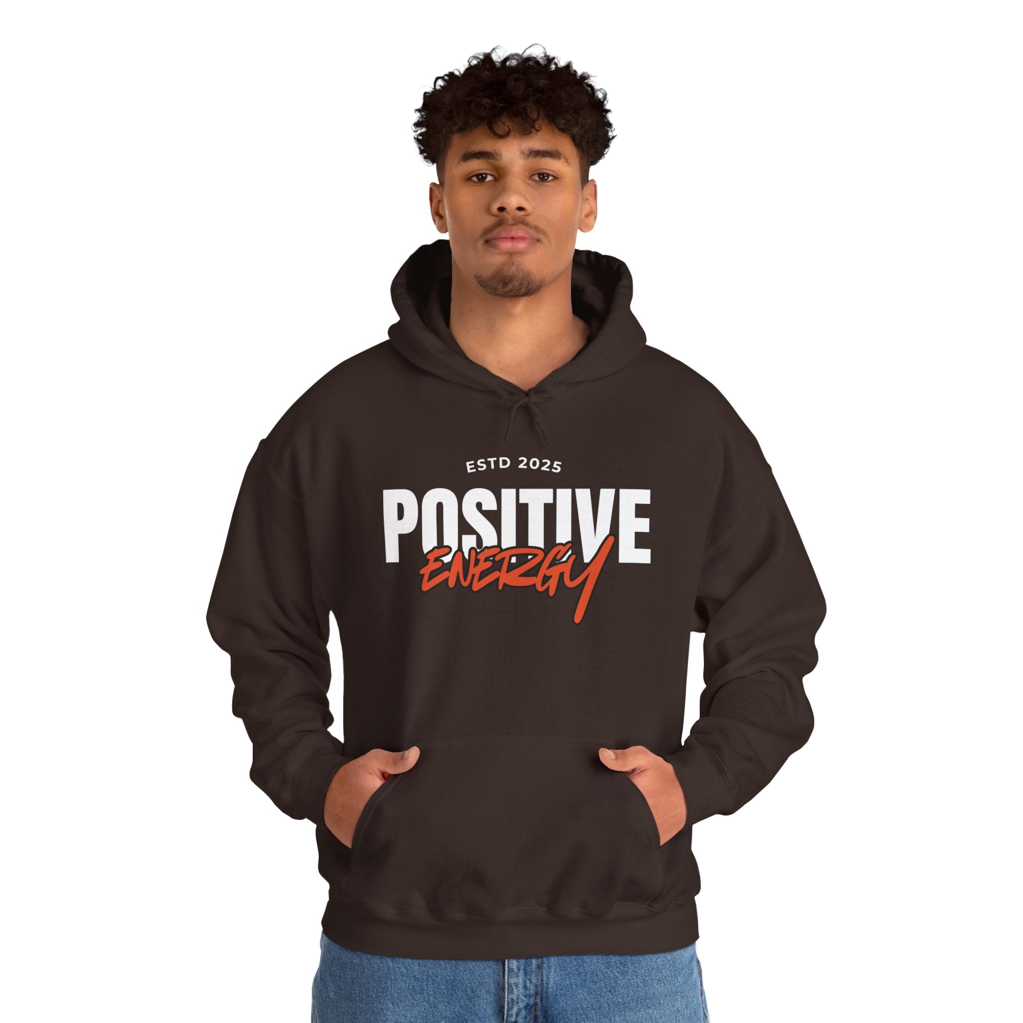 Positive Energy Hoodie - Unisex Heavy Blend Sweatshirt for Comfort