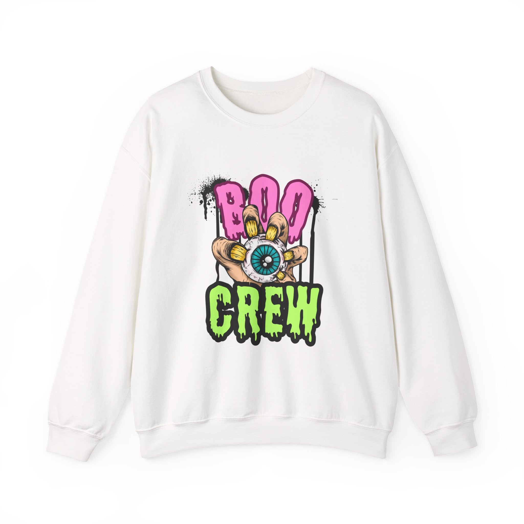 Halloween Boo Crew Sweatshirt, Unisex Halloween Apparel Spooky Crewneck