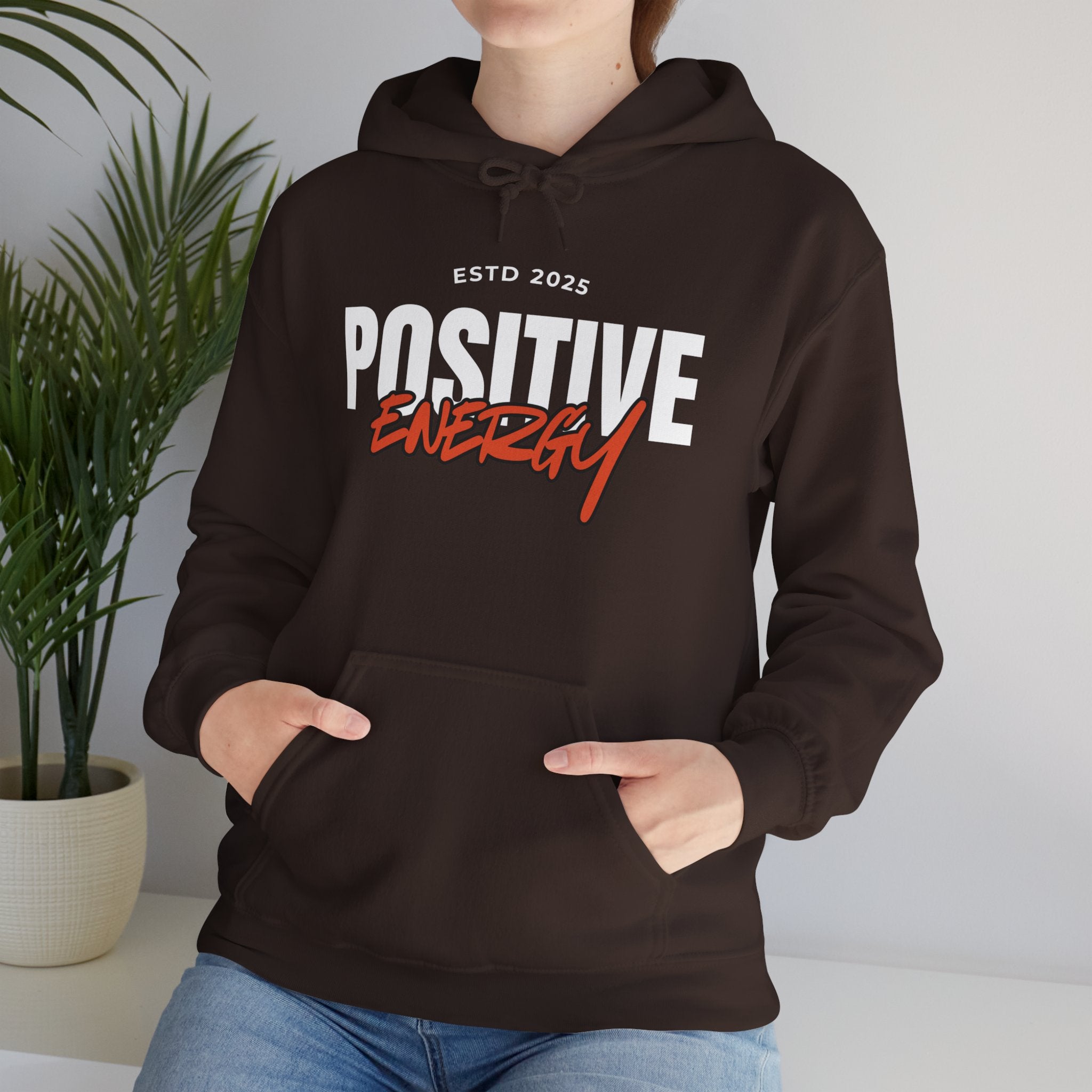 Positive Energy Hoodie - Unisex Heavy Blend Sweatshirt for Comfort