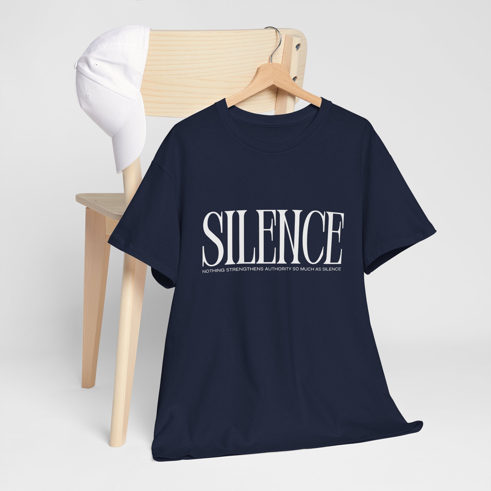 Silence Unisex Heavy Cotton Tee | Statement Tee, Gift for Him
