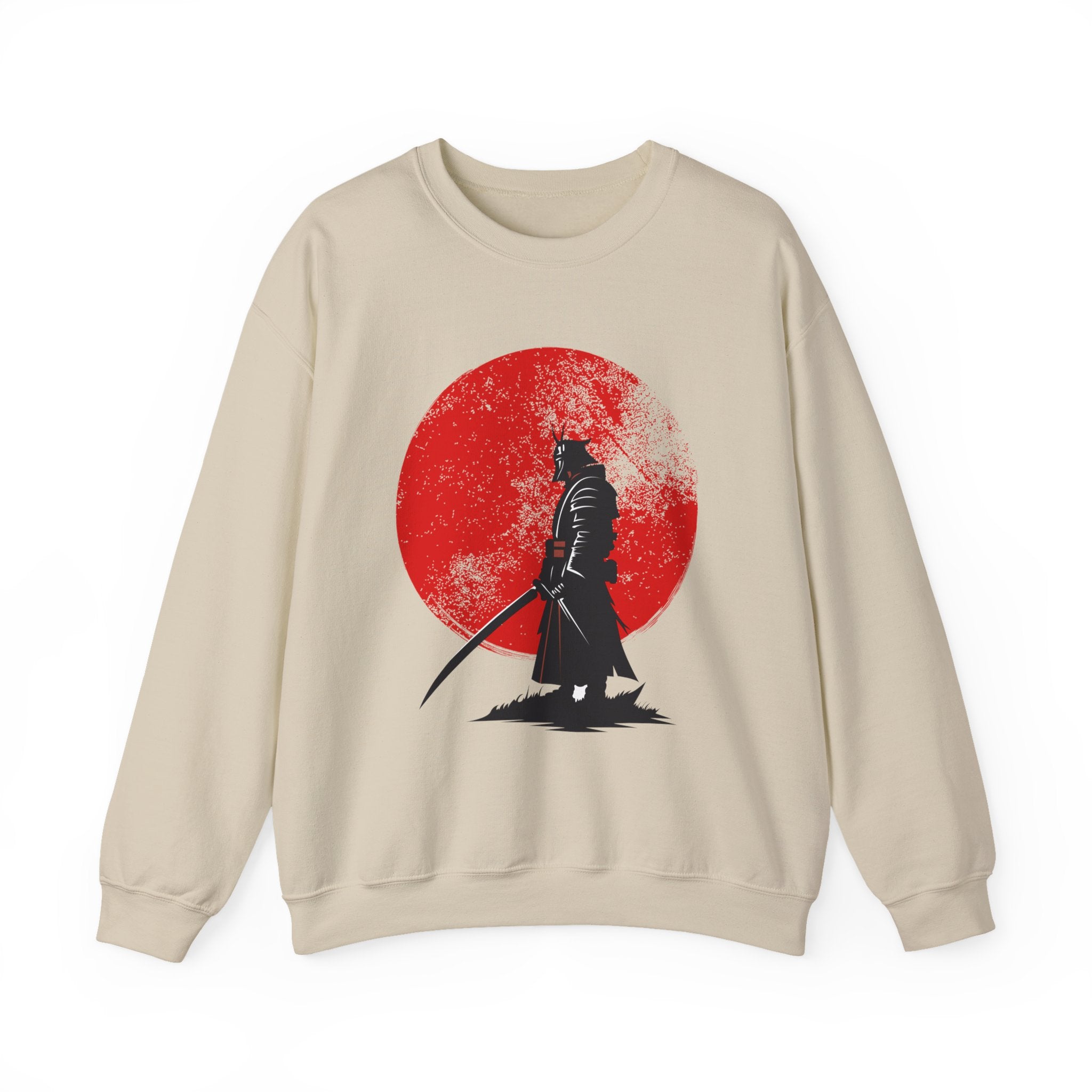 Samurai Style Crewneck Sweatshirt, Cozy Oversized Sweatshirt