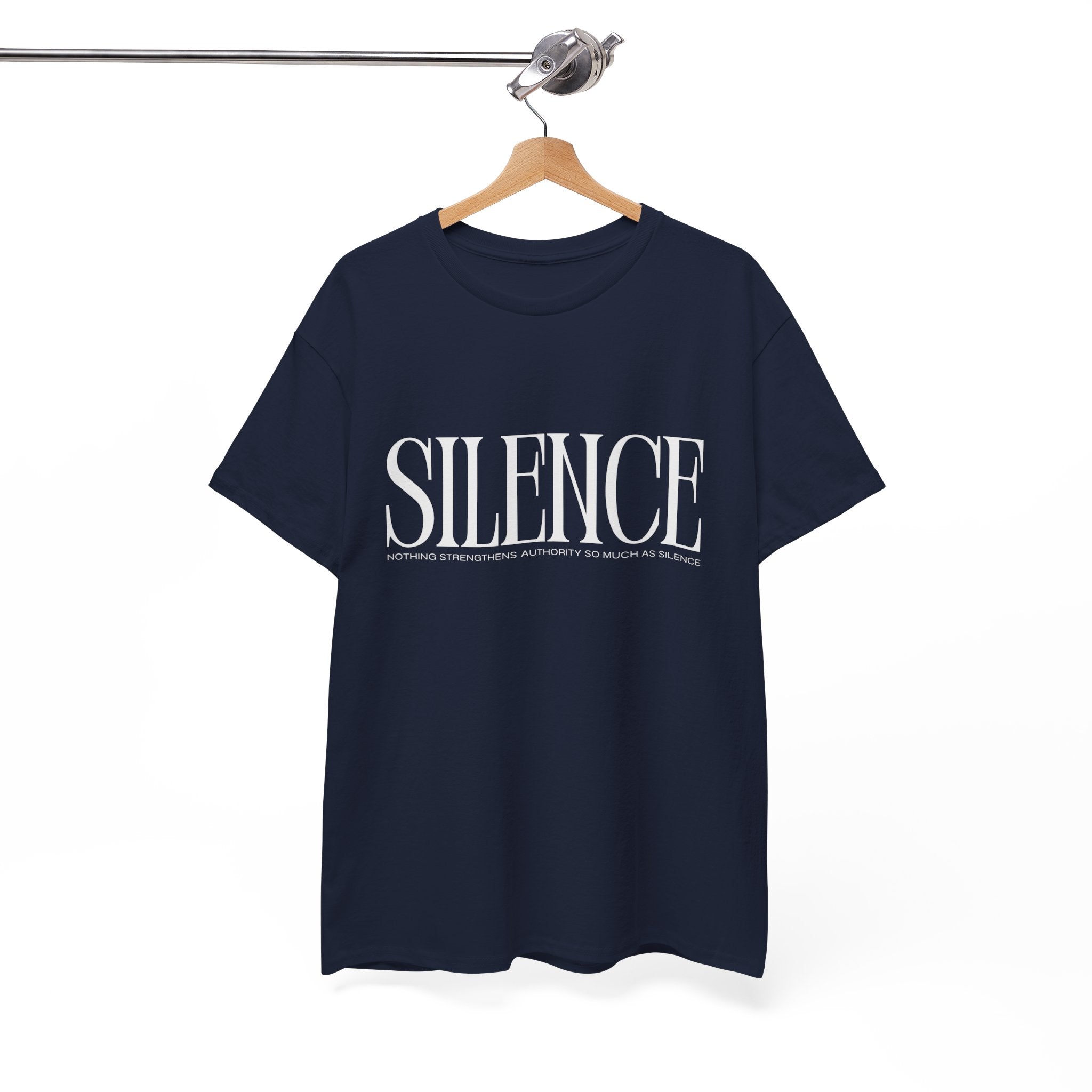 Silence Unisex Heavy Cotton Tee | Statement Tee, Gift for Him
