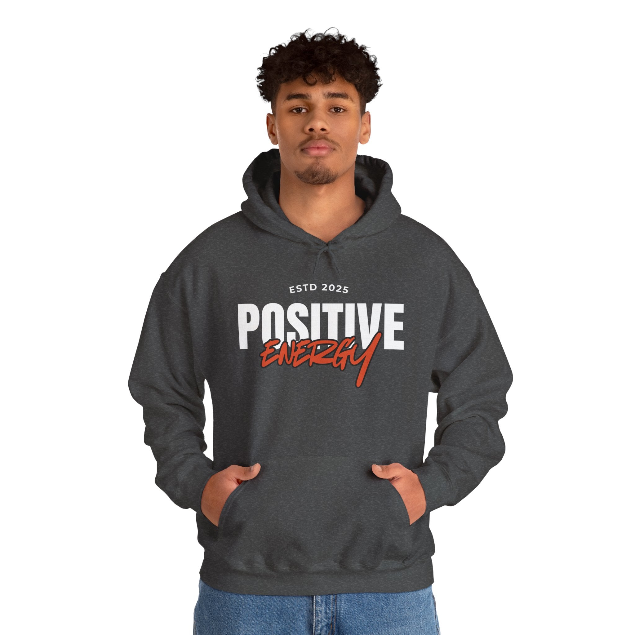 Positive Energy Hoodie - Unisex Heavy Blend Sweatshirt for Comfort