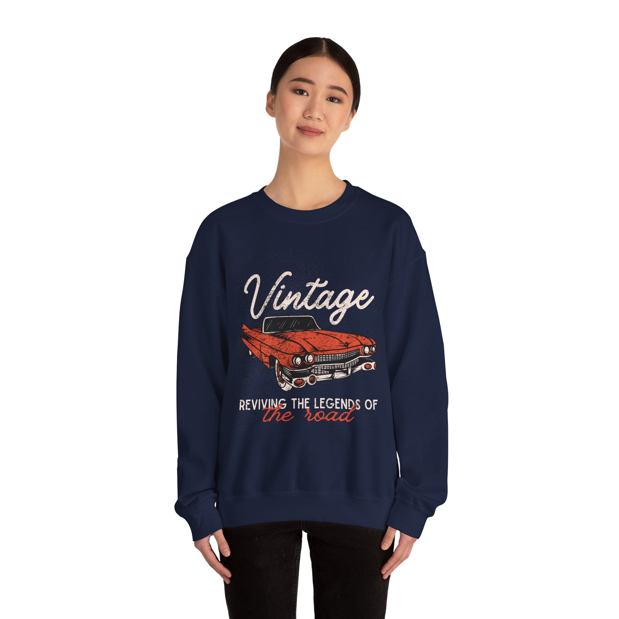 Vintage Car Crewneck Sweatshirt, Retro Apparel