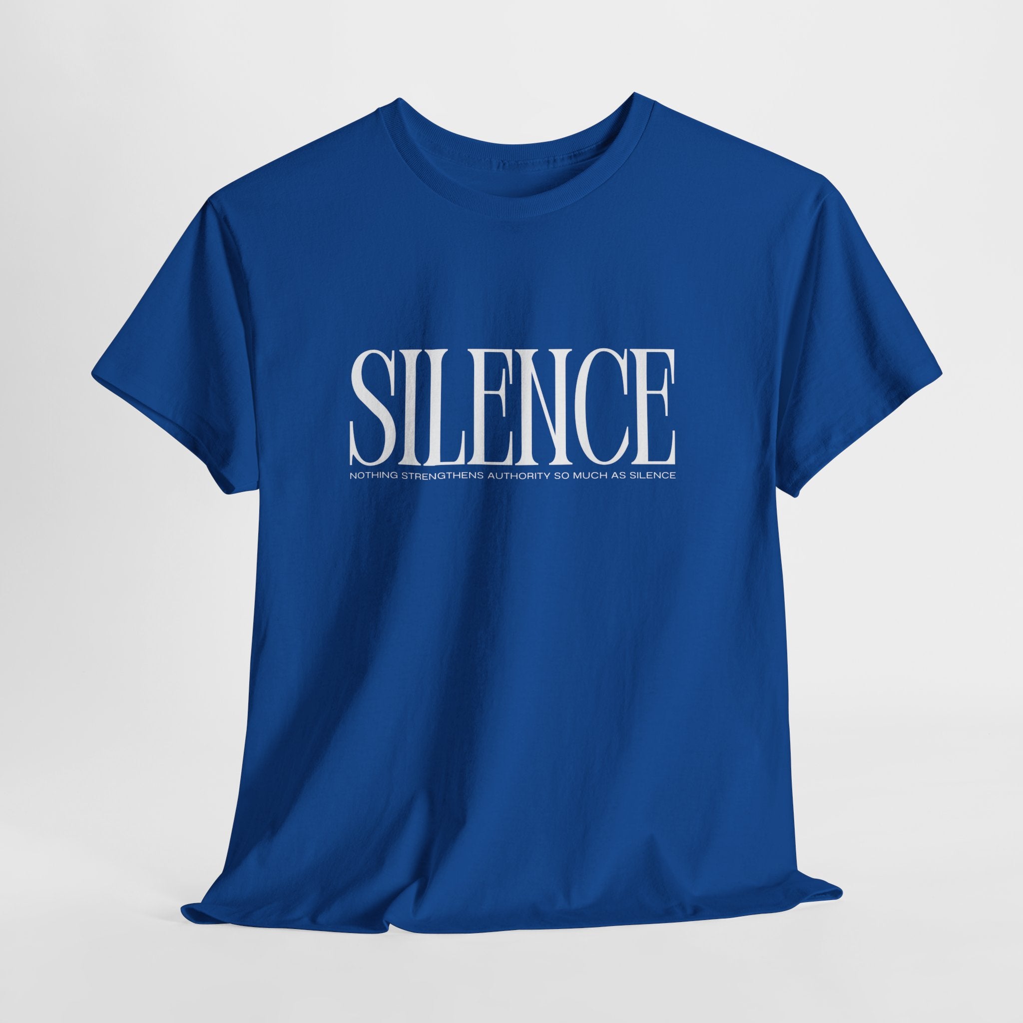 Silence Unisex Heavy Cotton Tee | Statement Tee, Gift for Him