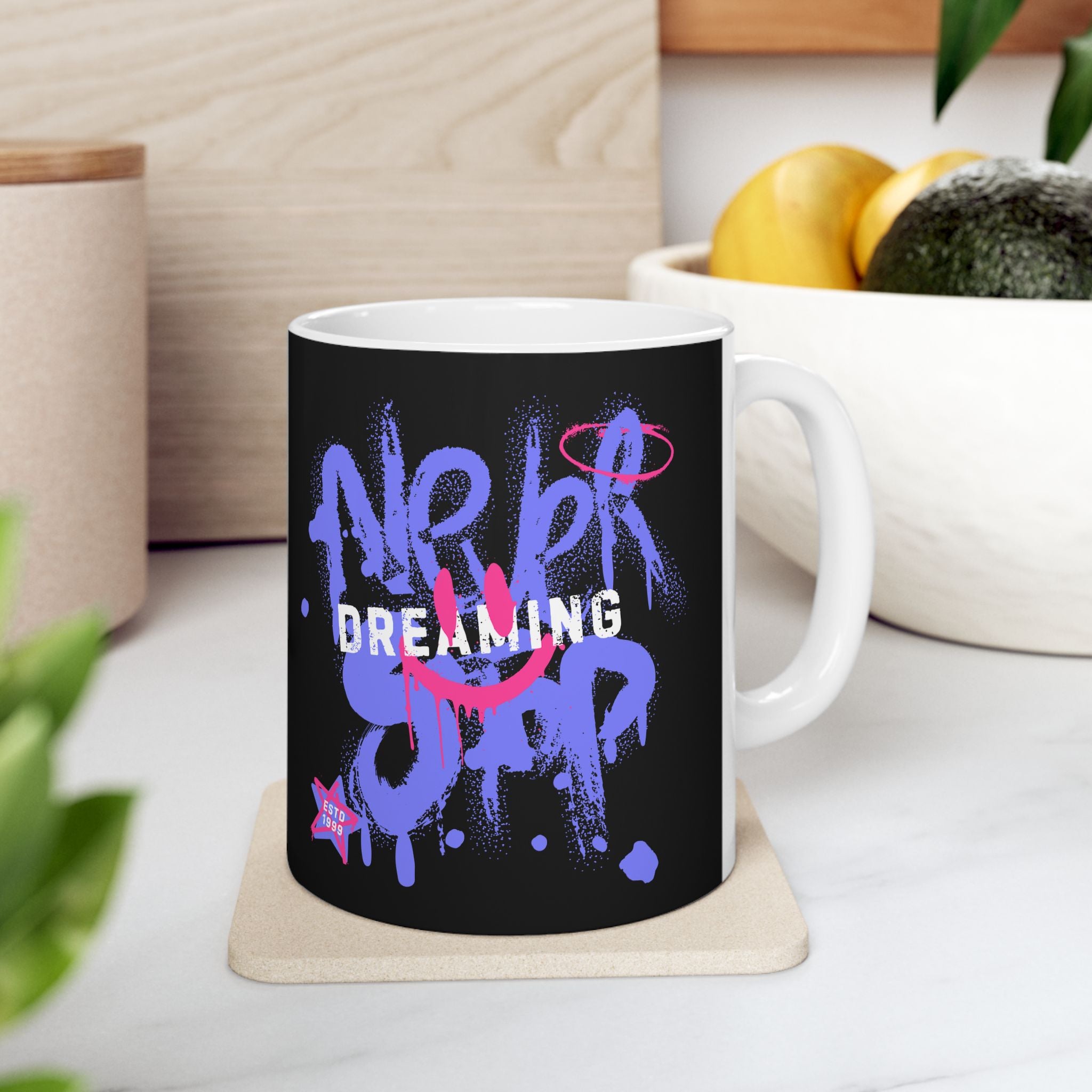 Vibrant Ceramic Mug - Inspirational Quote