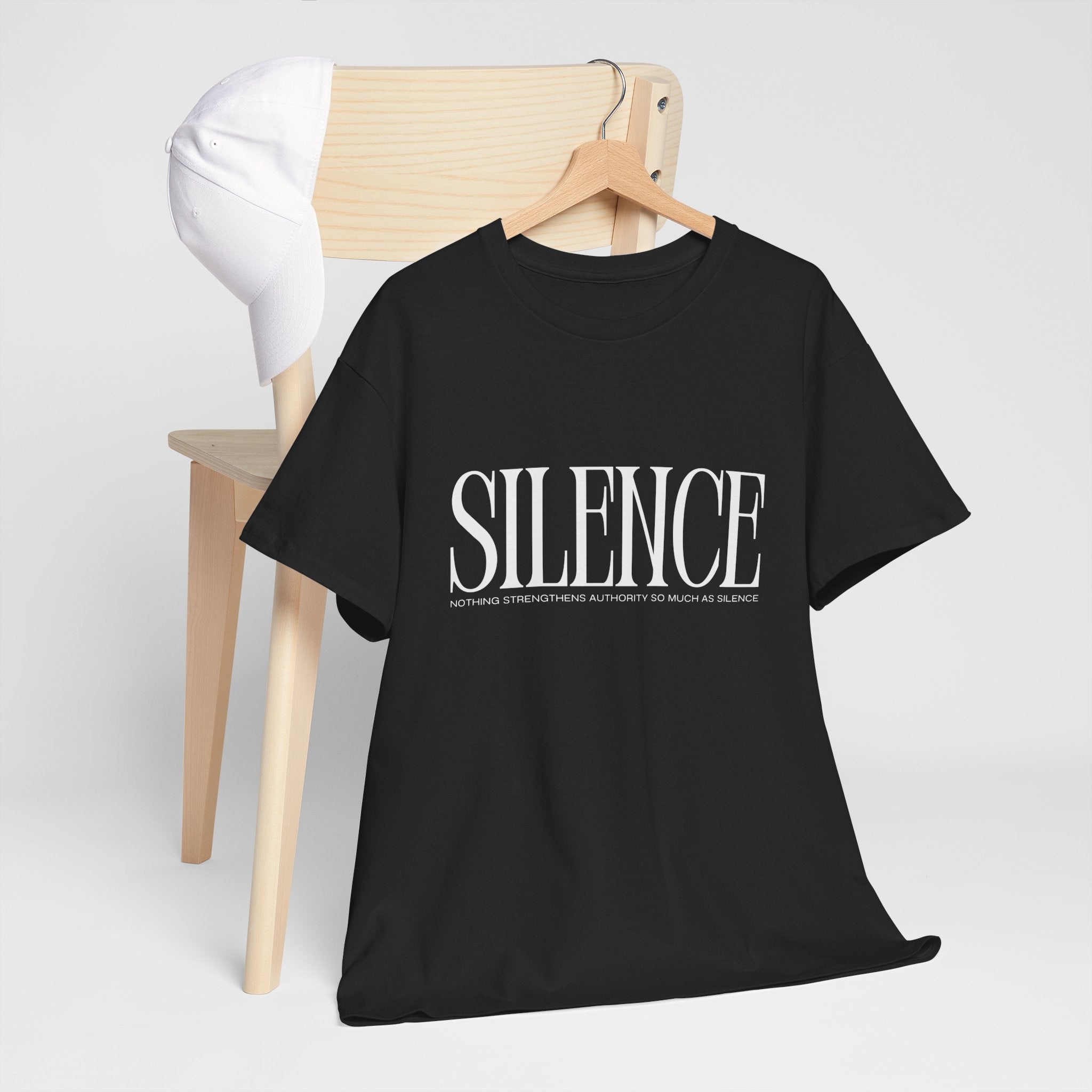Silence Unisex Heavy Cotton Tee | Statement Tee, Gift for Him