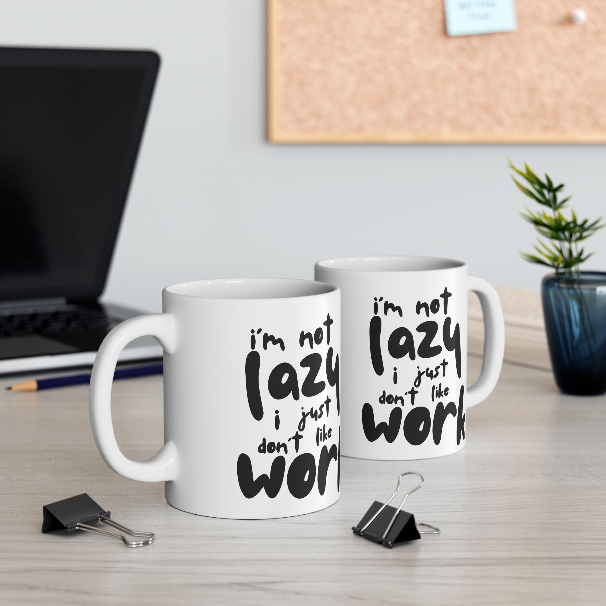 Lazy Humor Ceramic Mug, Funny Coffee Cup for Home Office