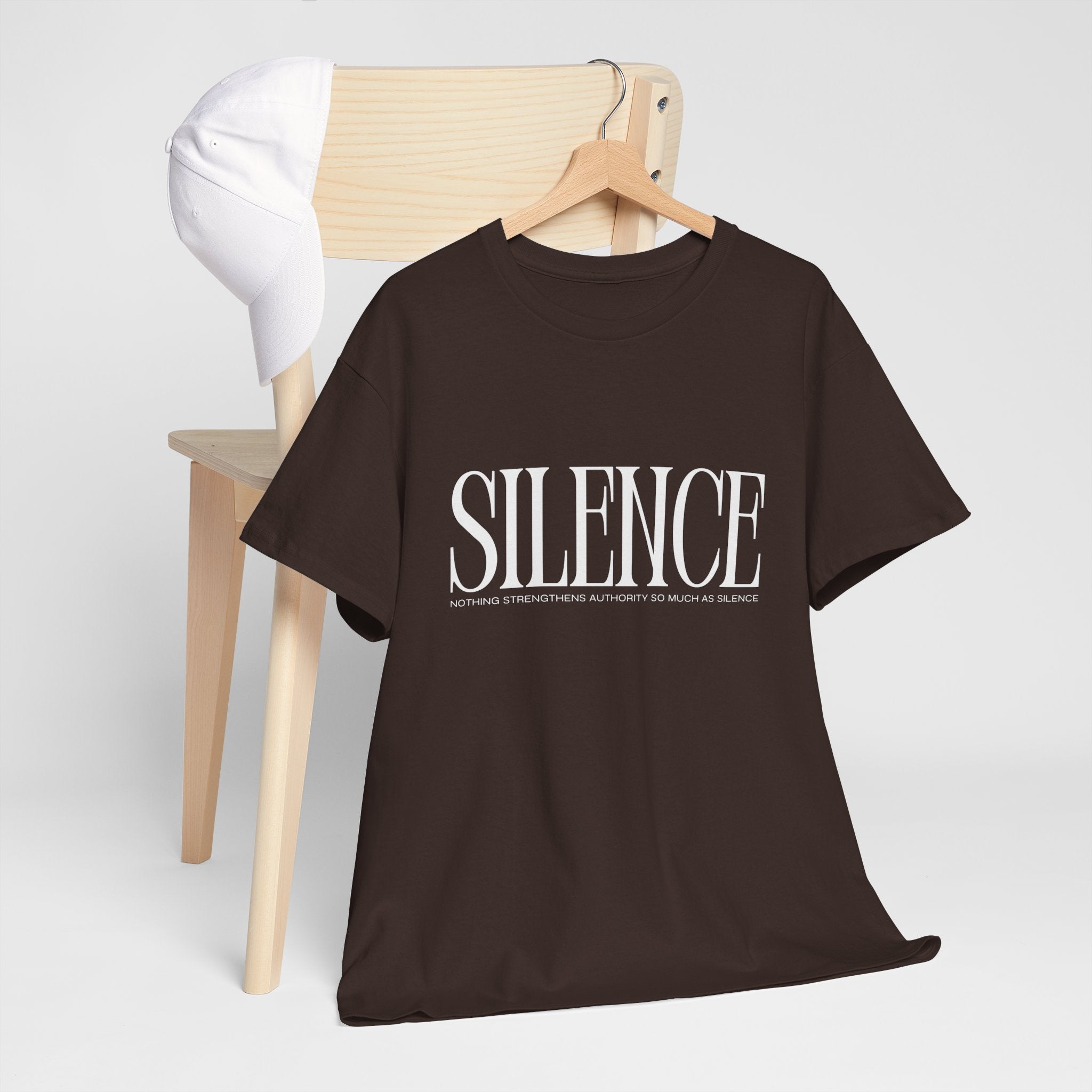 Silence Unisex Heavy Cotton Tee | Statement Tee, Gift for Him