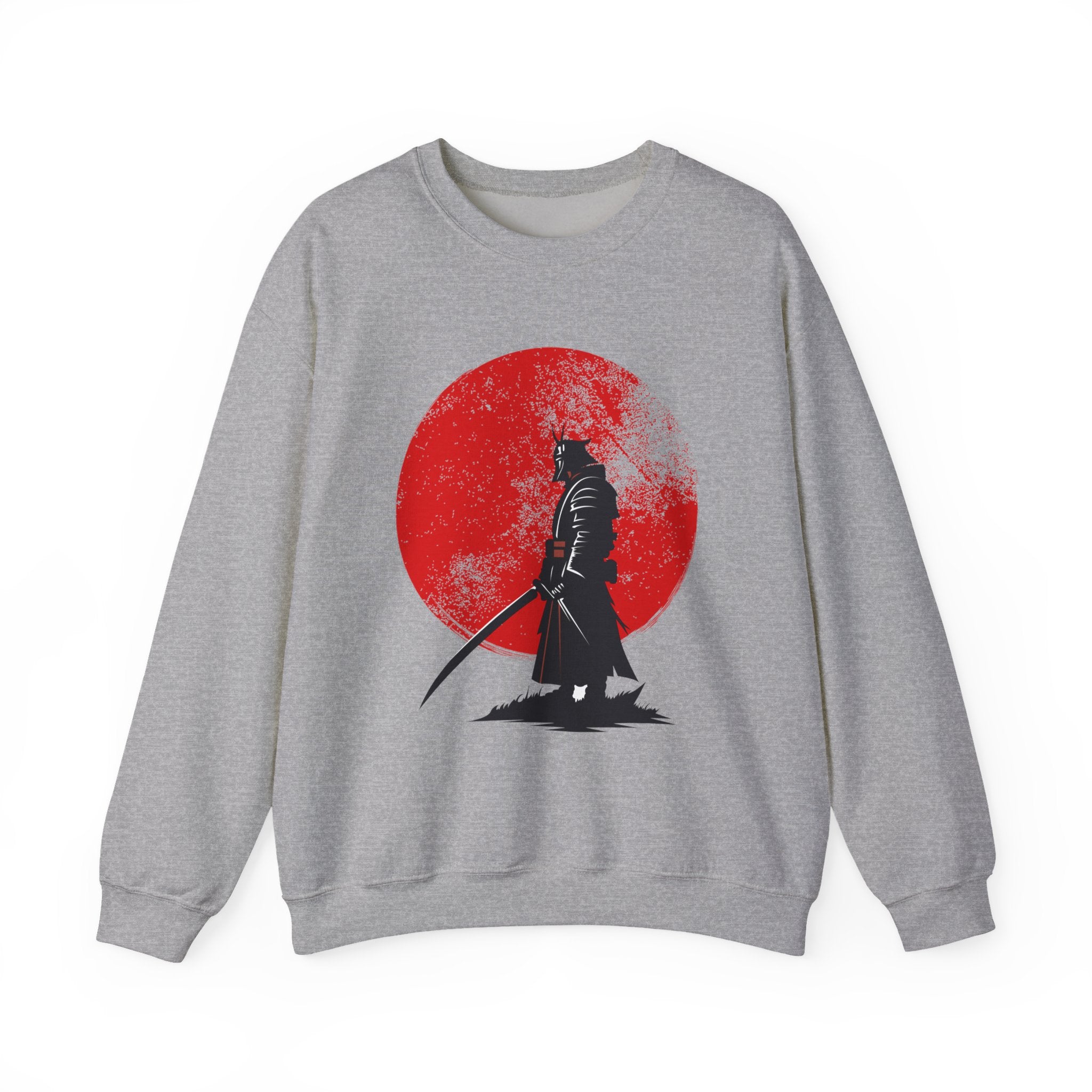 Samurai Style Crewneck Sweatshirt, Cozy Oversized Sweatshirt