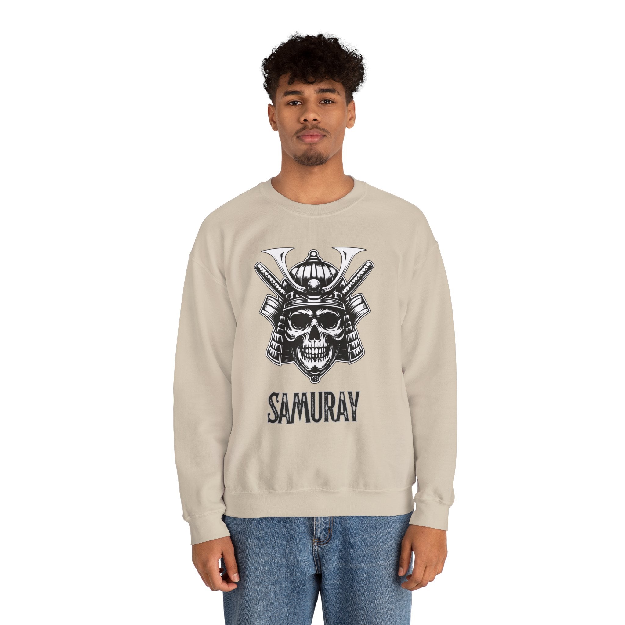 Samurai Skull Crewneck Sweatshirt | Unisex Heavy Blend
