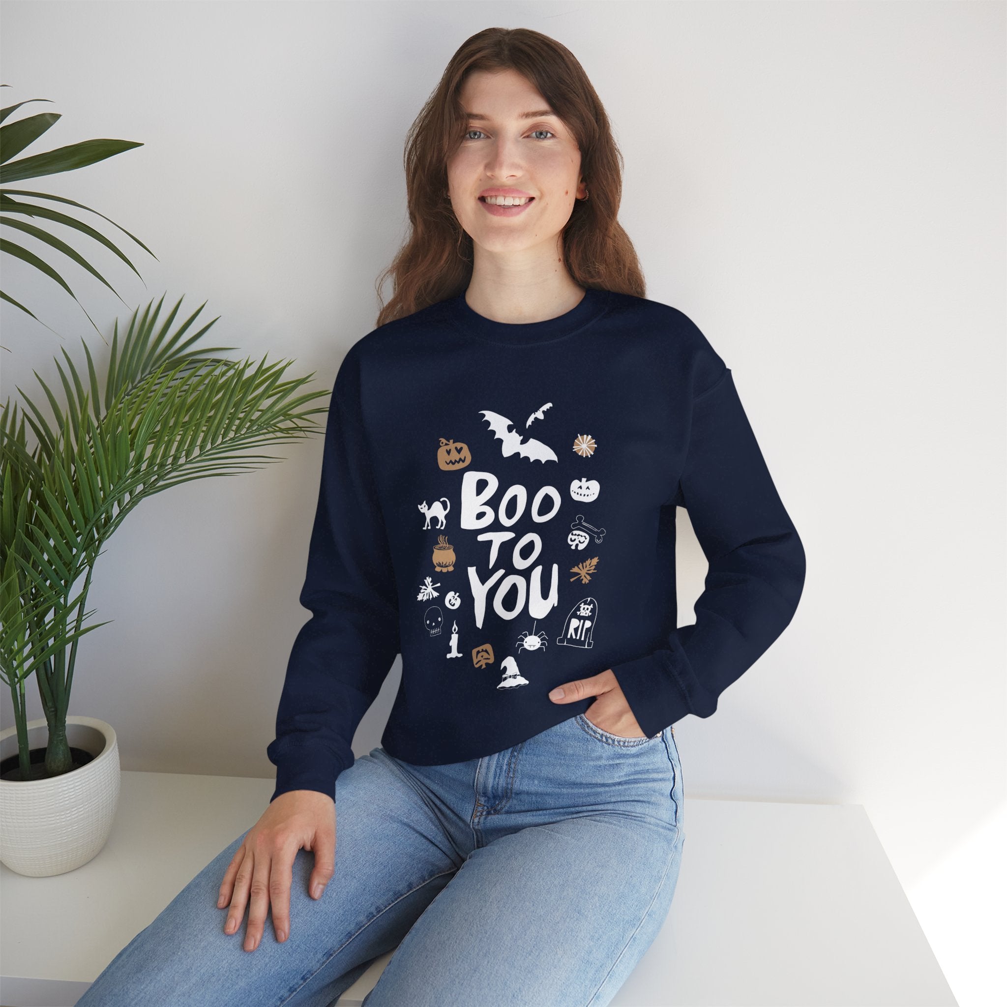 Halloween Boo to You Unisex Crewneck Sweatshirt Fall Apparel