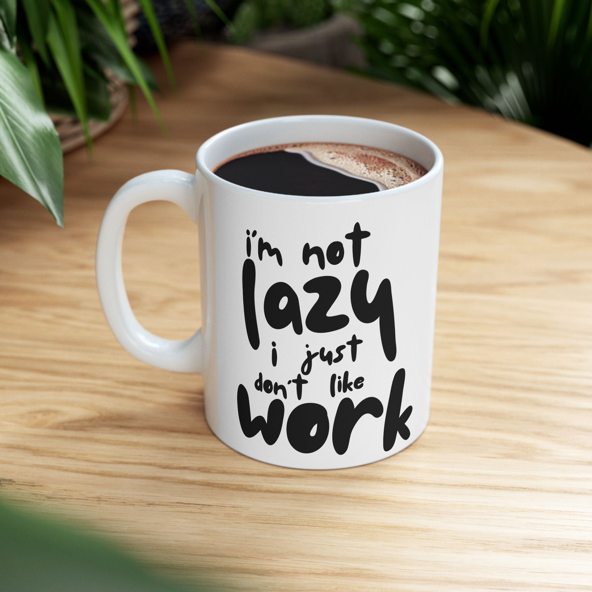 Lazy Humor Ceramic Mug, Funny Coffee Cup for Home Office