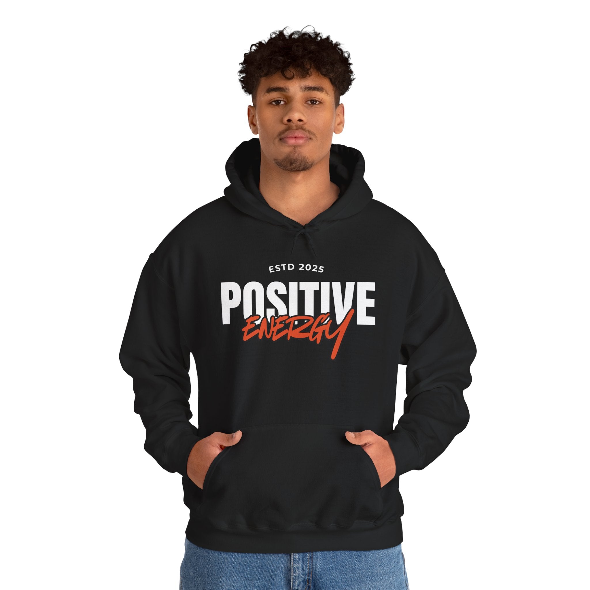 Positive Energy Hoodie - Unisex Heavy Blend Sweatshirt for Comfort