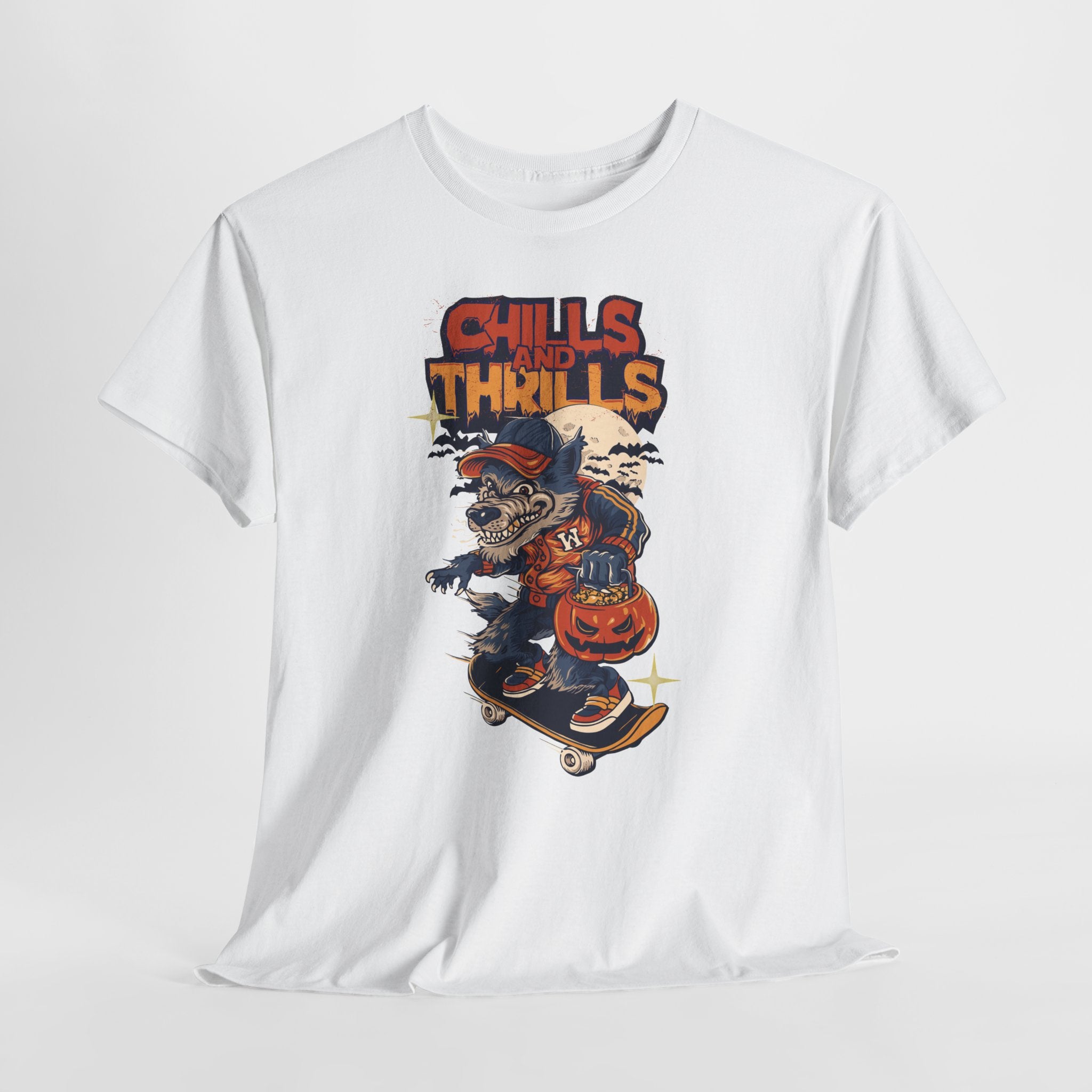 Spooky Skateboard Tee - Chills and Thrills