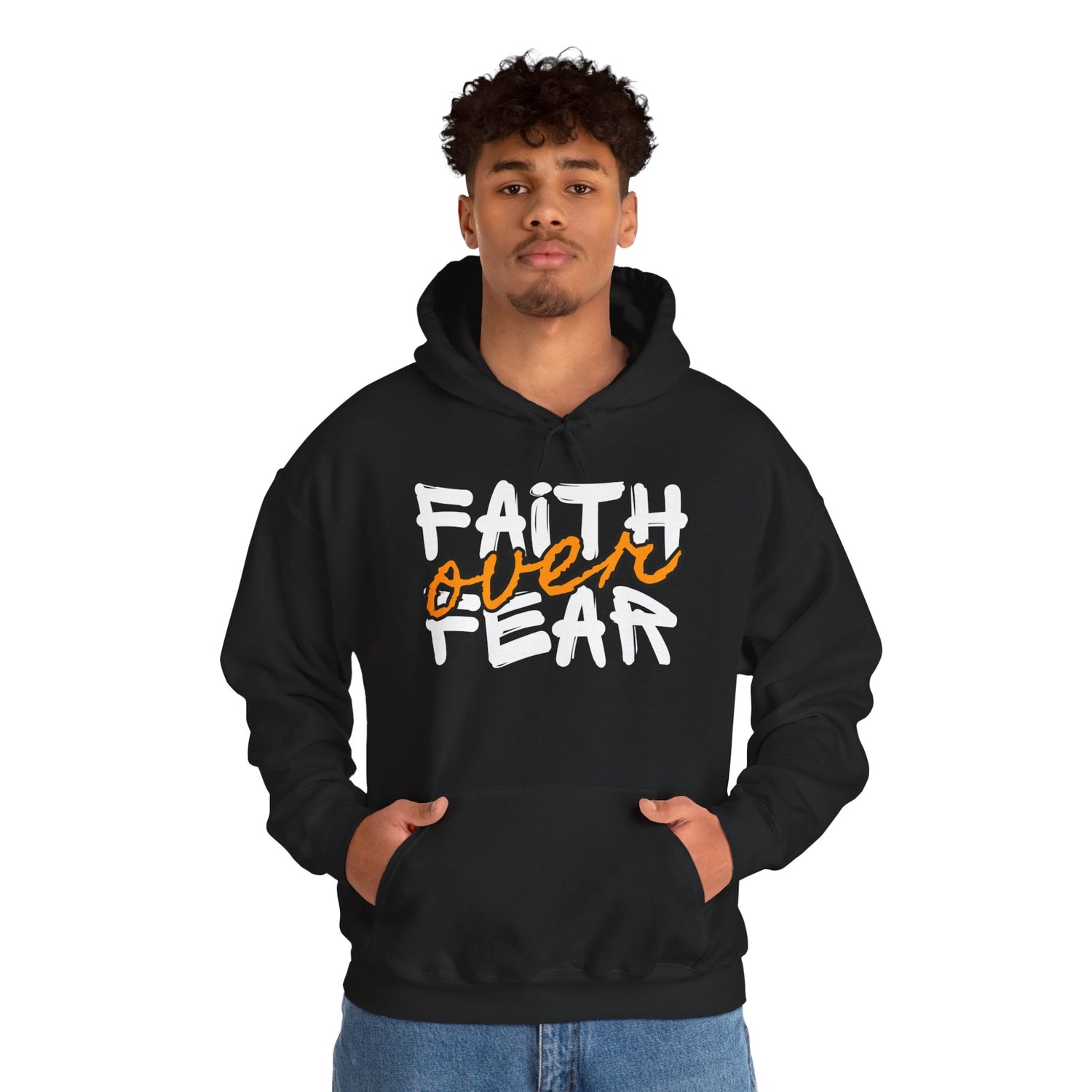 Faith Over Fear Hoodie | Unisex Heavy Blend Sweatshirt, Inspirational Gift