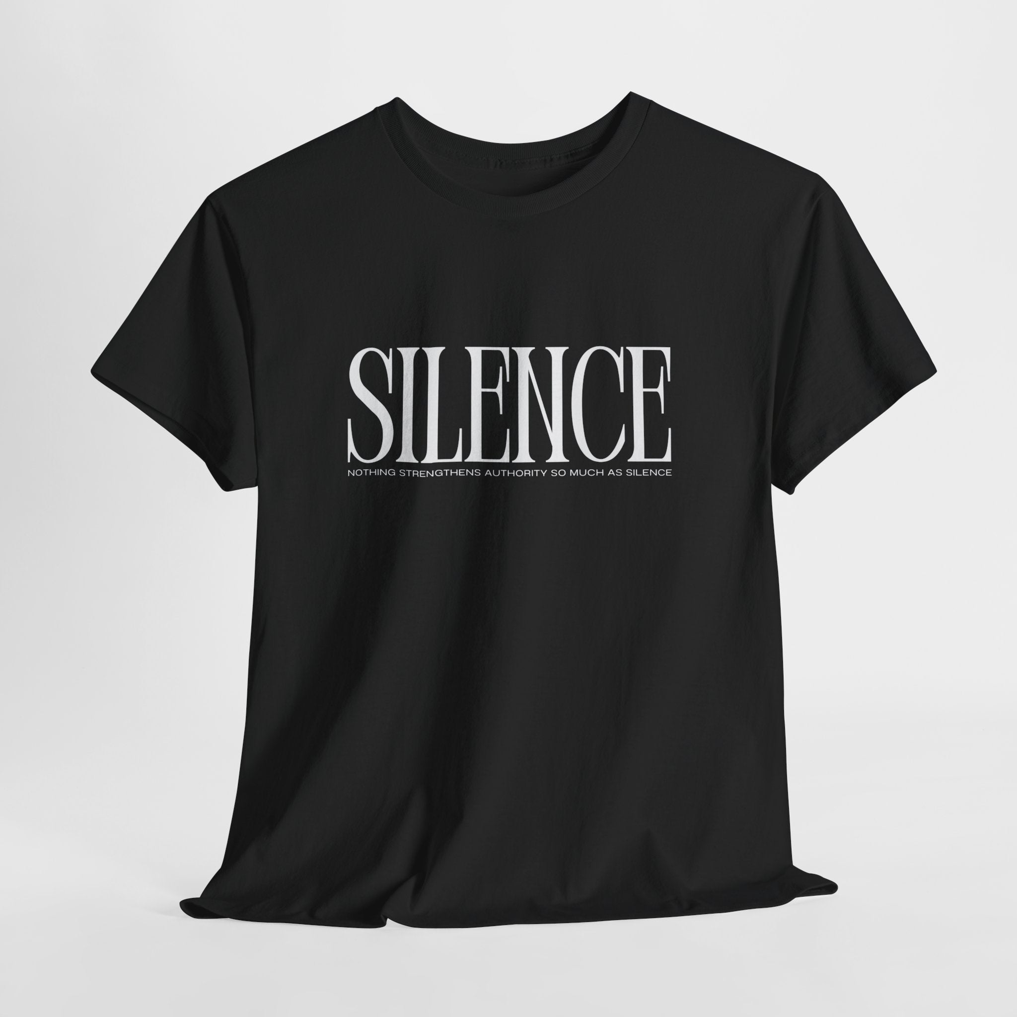 Silence Unisex Heavy Cotton Tee | Statement Tee, Gift for Him