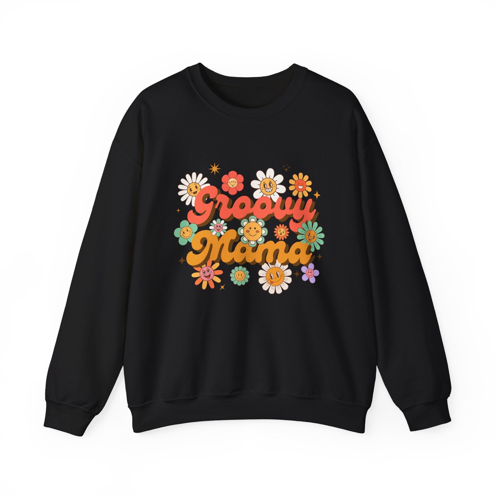 Retro Groovy Mama Sweatshirt | Cozy Gift for Moms, Flower Design