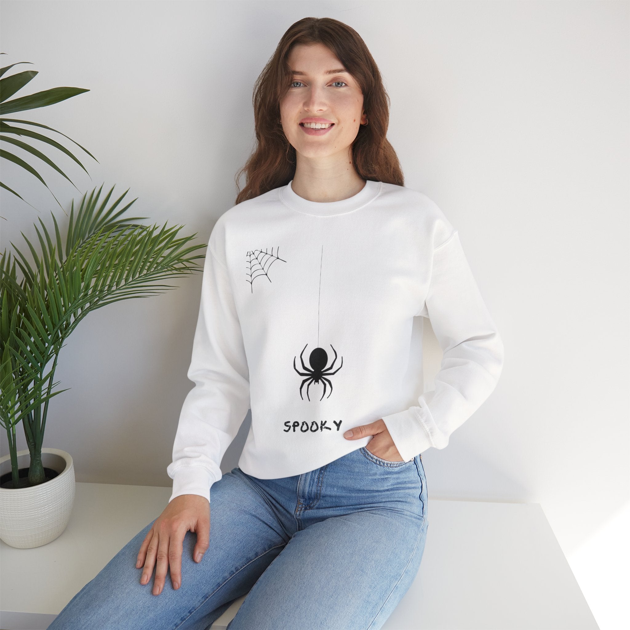 Spooky Spider Crewneck Sweatshirt | Halloween Gift