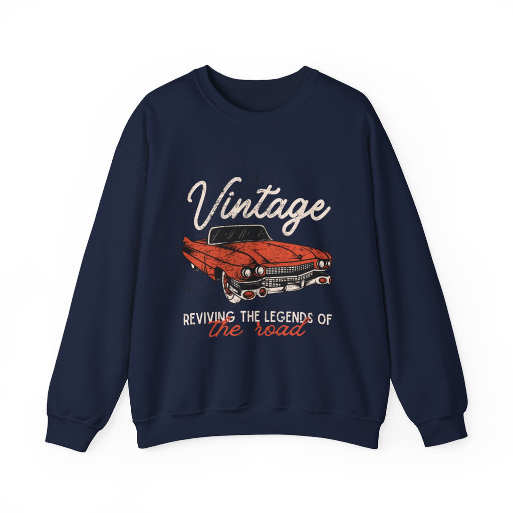 Vintage Car Crewneck Sweatshirt, Retro Apparel