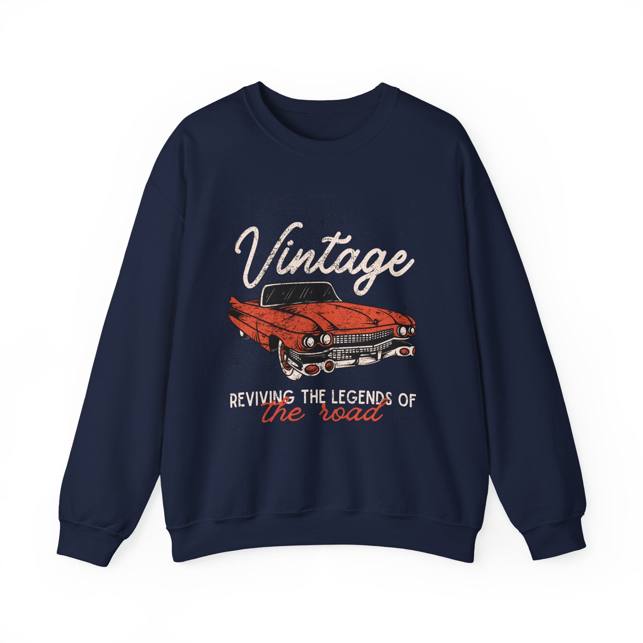 Vintage Car Crewneck Sweatshirt, Retro Apparel