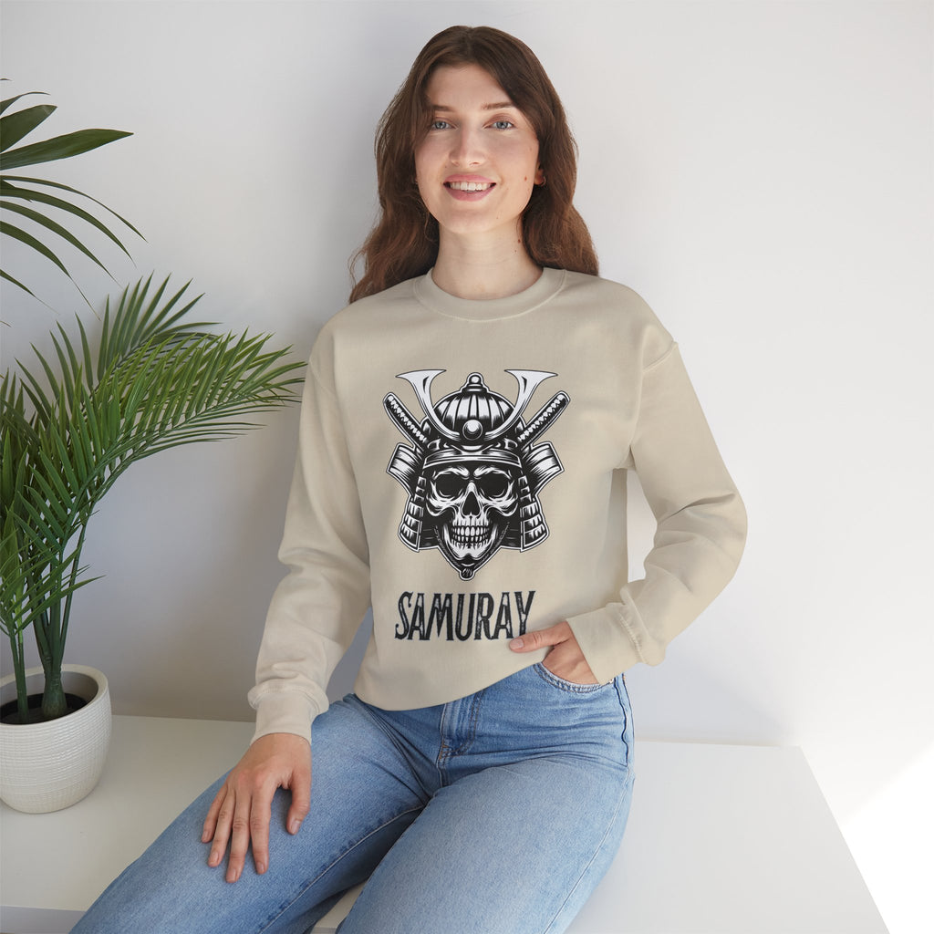 Samurai Skull Crewneck Sweatshirt | Unisex Heavy Blend