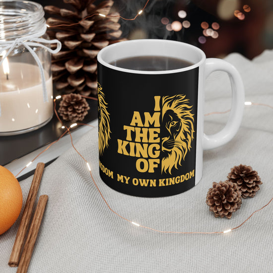 Majestic Lion Mug - I Am The King Of My Own Kingdom