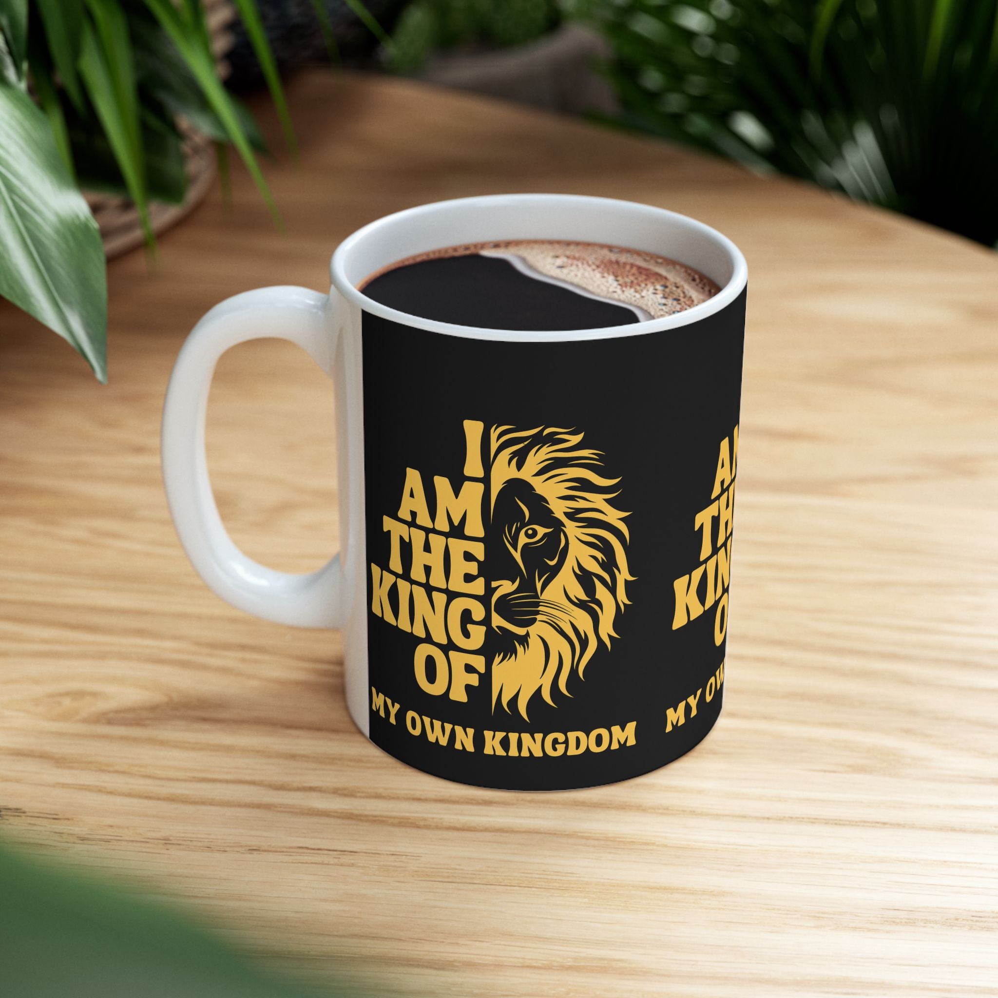 Majestic Lion Mug - I Am The King Of My Own Kingdom