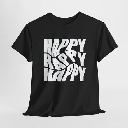 Happy Vibe Heavy Cotton Tee | Unisex Casual