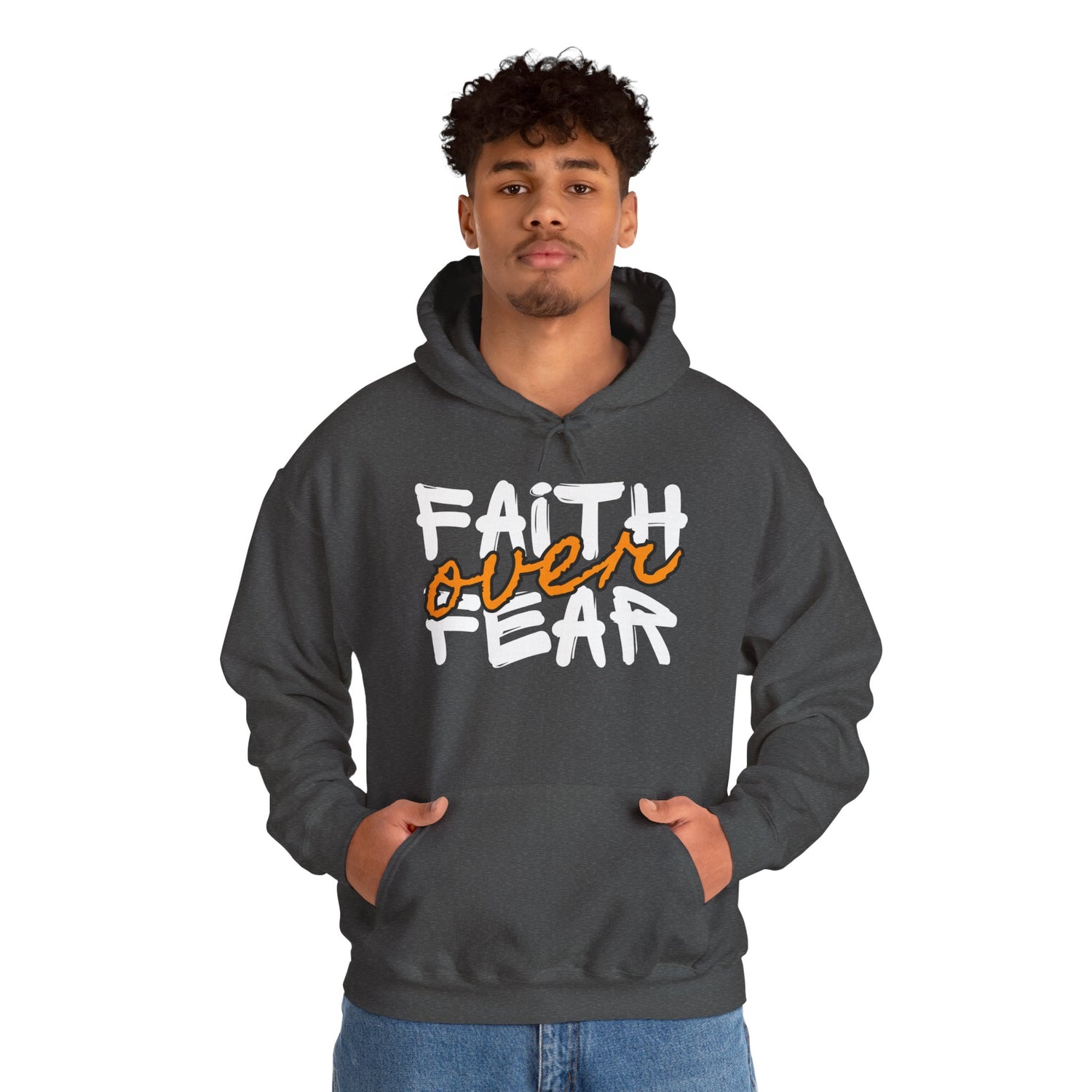 Faith Over Fear Hoodie | Unisex Heavy Blend Sweatshirt, Inspirational Gift