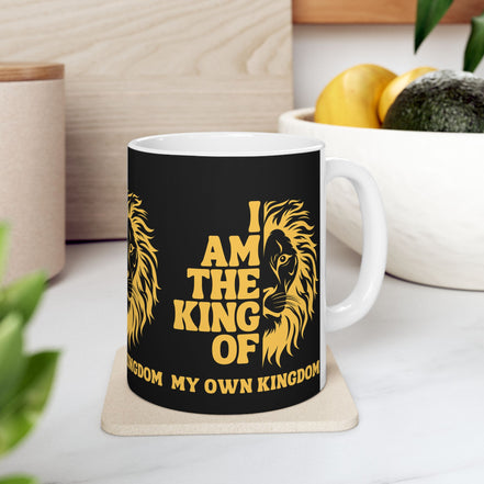 Majestic Lion Mug - I Am The King Of My Own Kingdom