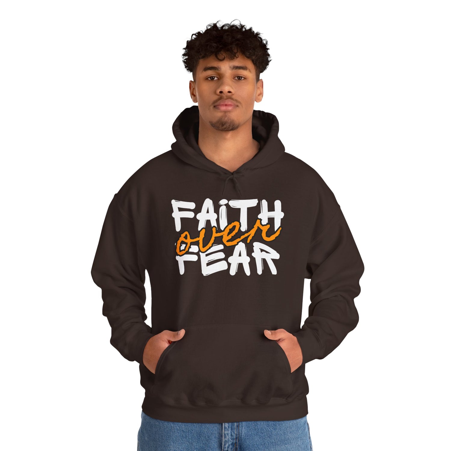Faith Over Fear Hoodie | Unisex Heavy Blend Sweatshirt, Inspirational Gift