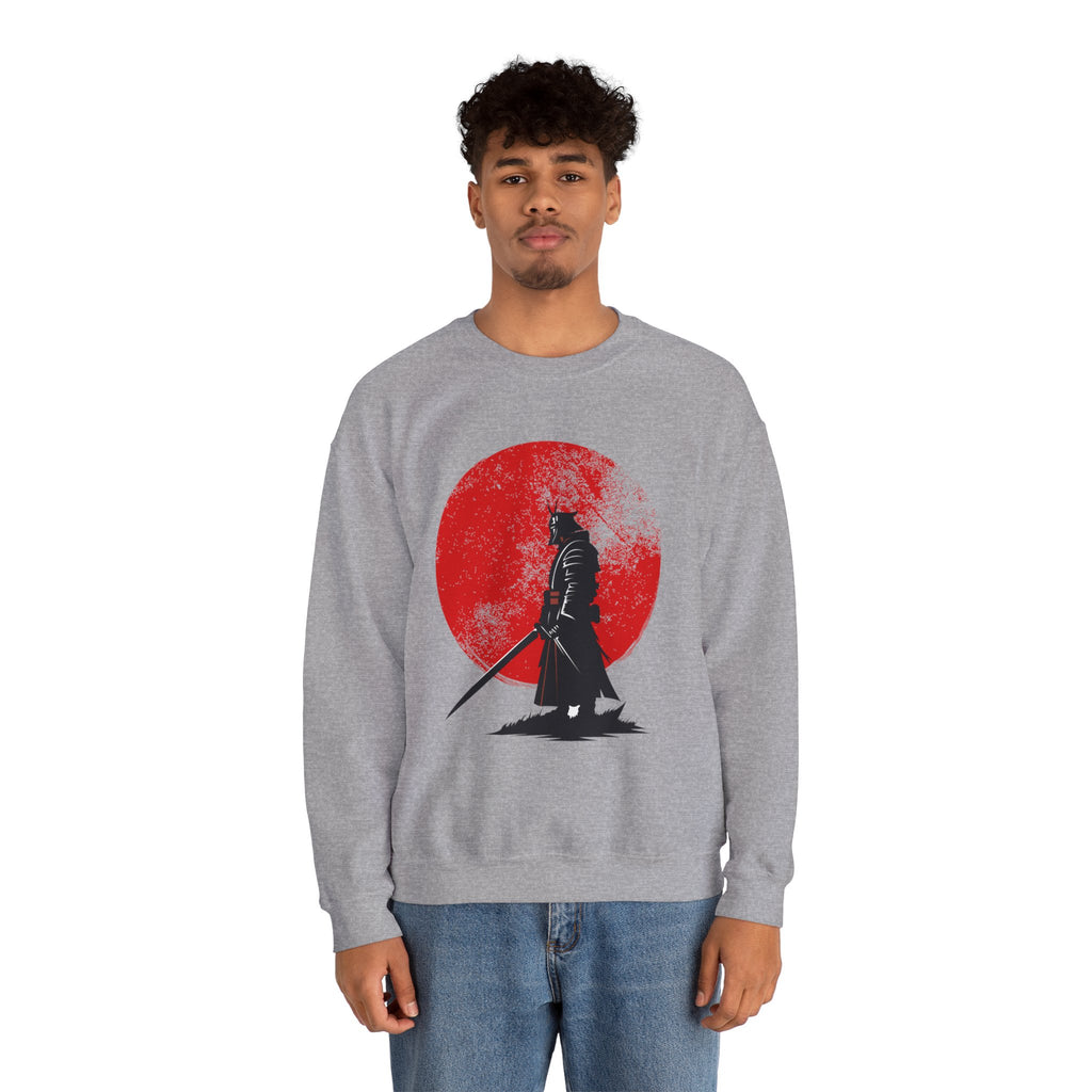 Samurai Style Crewneck Sweatshirt, Cozy Oversized Sweatshirt