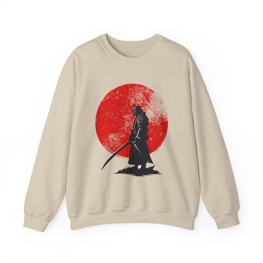 Samurai Style Crewneck Sweatshirt, Cozy Oversized Sweatshirt