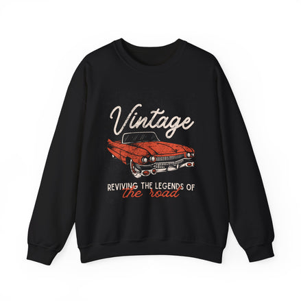 Vintage Car Crewneck Sweatshirt, Retro Apparel