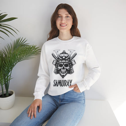 Samurai Skull Crewneck Sweatshirt | Unisex Heavy Blend