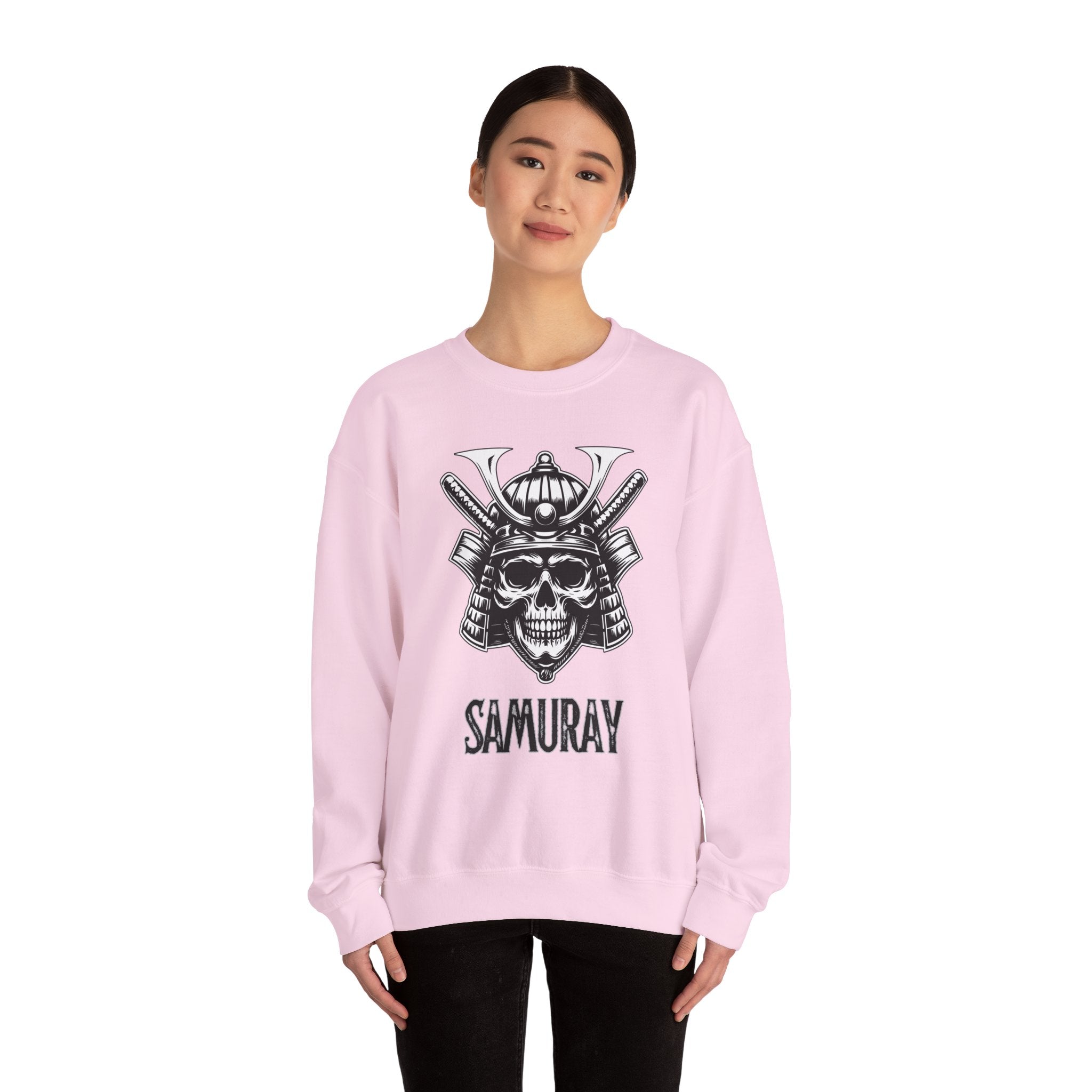 Samurai Skull Crewneck Sweatshirt | Unisex Heavy Blend