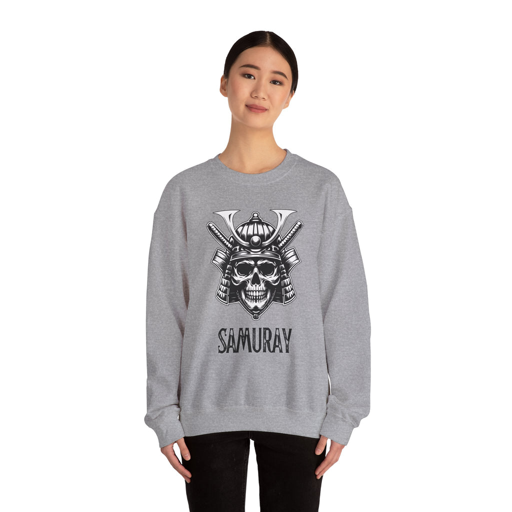 Samurai Skull Crewneck Sweatshirt | Unisex Heavy Blend
