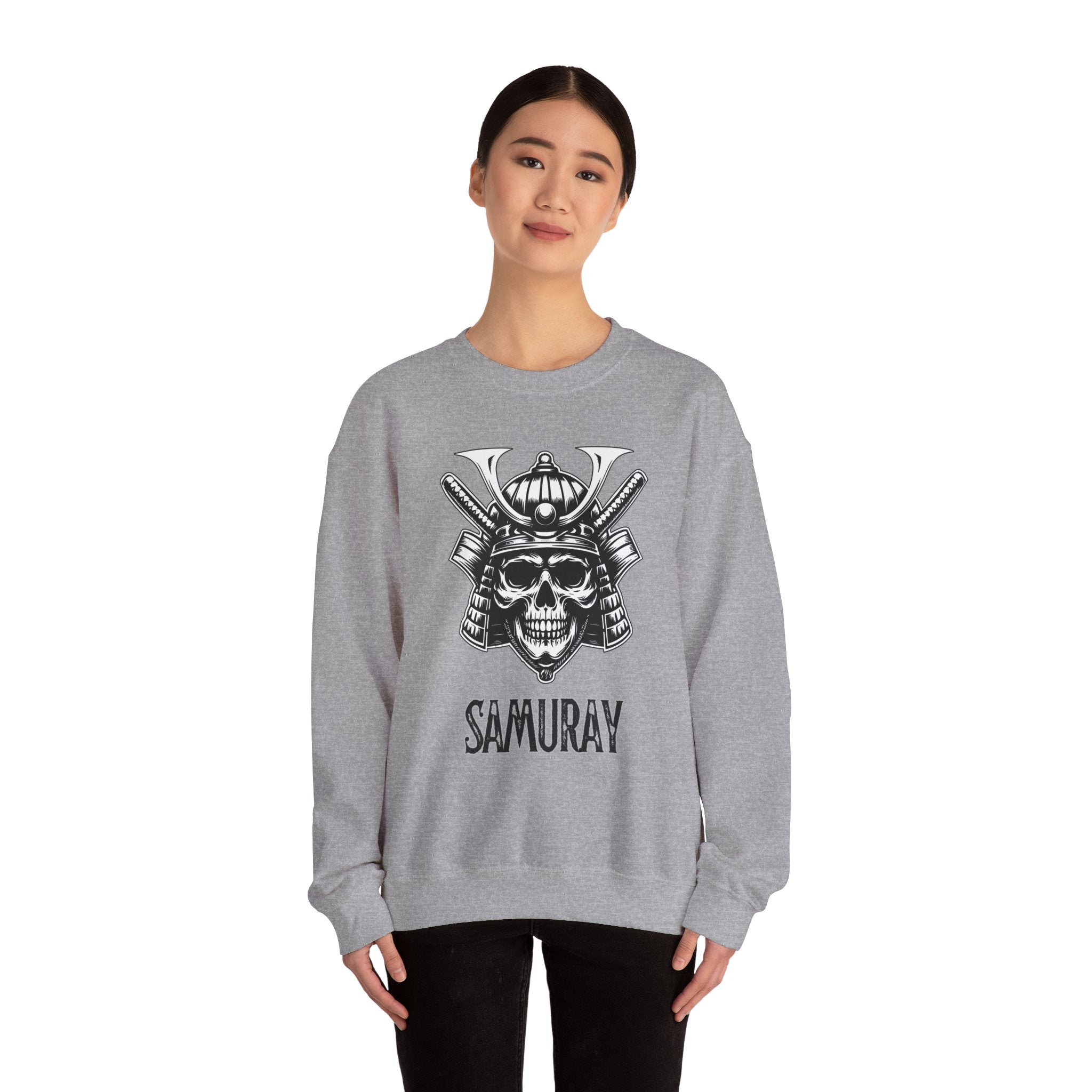 Samurai Skull Crewneck Sweatshirt | Unisex Heavy Blend
