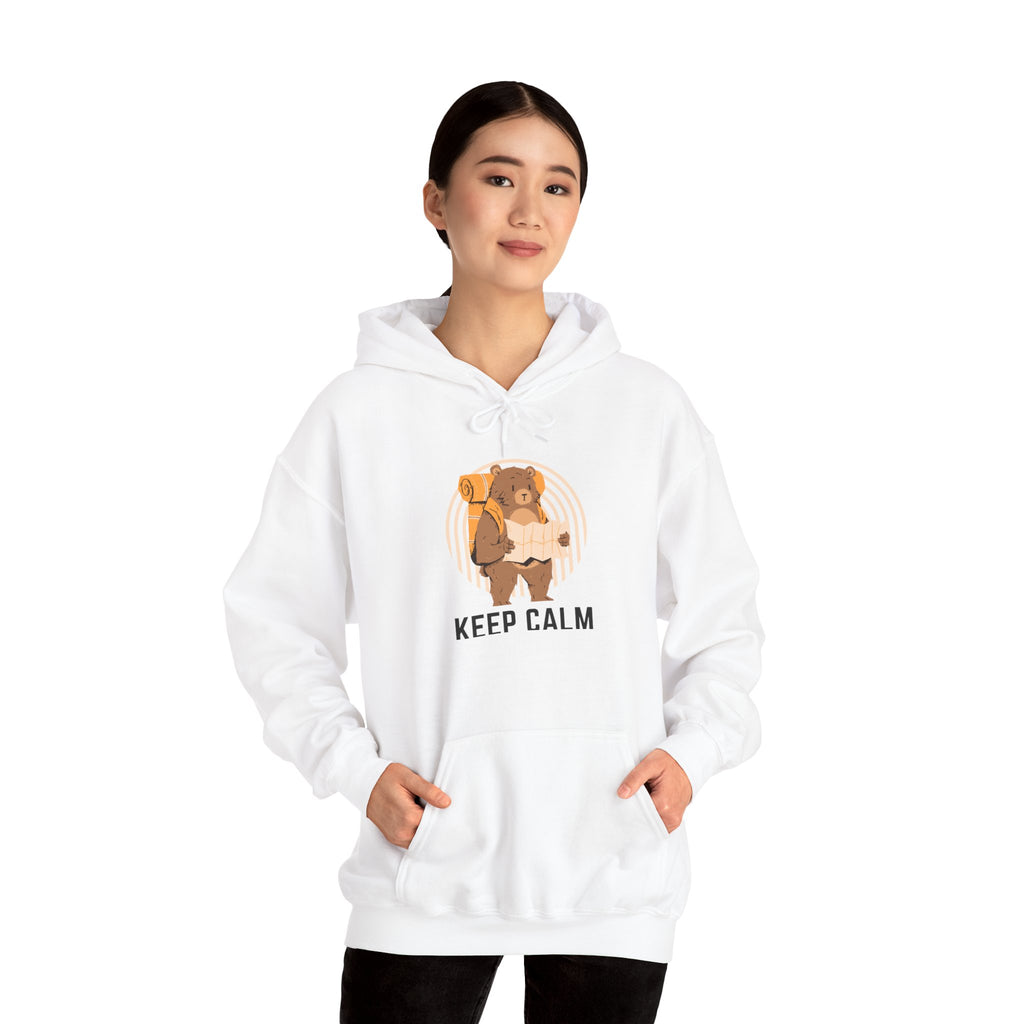 Keep Calm Bear Hoodie - Cozy Sweatshirt for Animal Lovers
